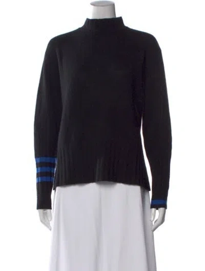 Pre-owned 360cashmere Cashmere Mock Neck Sweater In Black