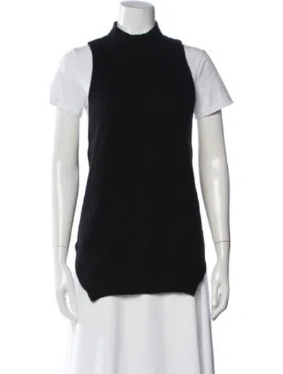 Pre-owned 360cashmere Cashmere Mock Neck Sweater In Black