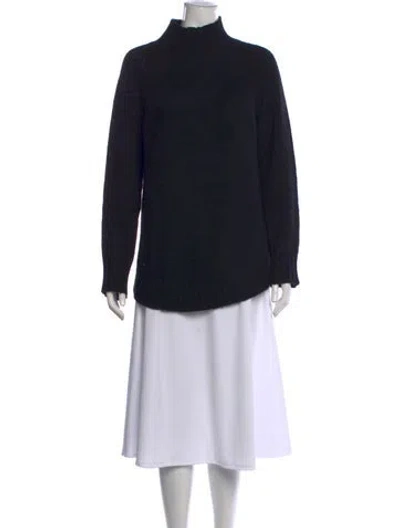 Pre-owned 360cashmere Cashmere Mock Neck Sweater In Black