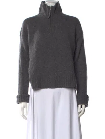 Pre-owned 360cashmere Cashmere Mock Neck Sweater In Grey