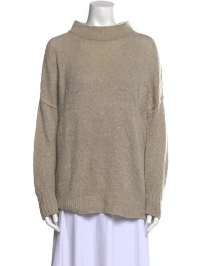 Pre-owned 360cashmere Cashmere Mock Neck Sweater In Neutral