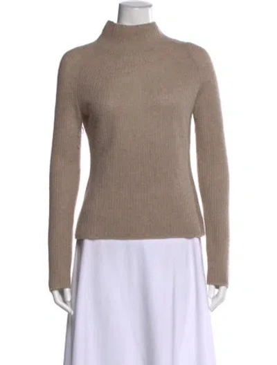 Pre-owned 360cashmere Cashmere Mock Neck Sweater In Neutral
