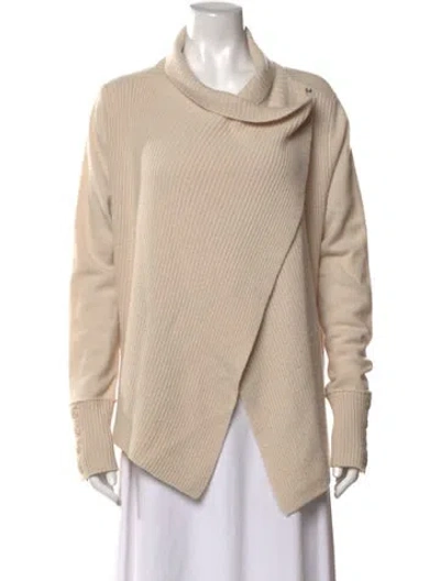 Pre-owned 360cashmere Cashmere Mock Neck Sweater In Neutral