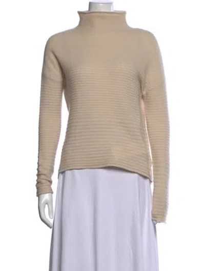 Pre-owned 360cashmere Cashmere Mock Neck Sweater In Neutrals