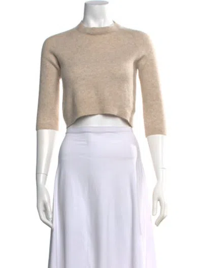 Pre-owned 360cashmere Cashmere Mock Neck Sweater In Neutrals