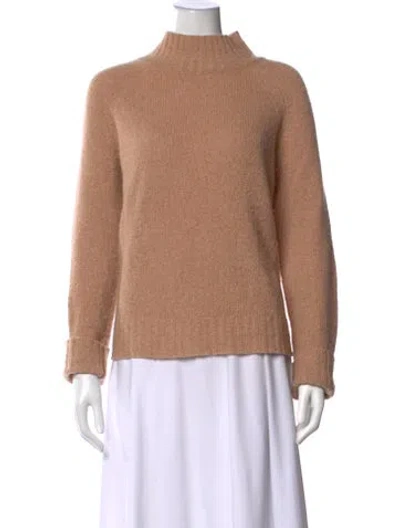 Pre-owned 360cashmere Cashmere Mock Neck Sweater In Neutrals/pink