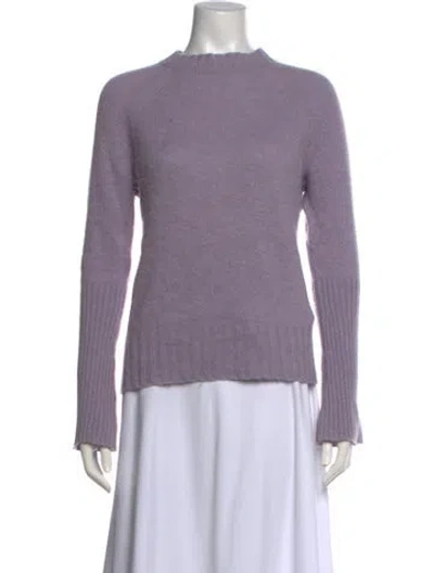 Pre-owned 360cashmere Cashmere Mock Neck Sweater In Purple