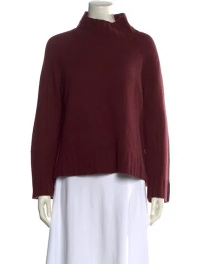 Pre-owned 360cashmere Cashmere Mock Neck Sweater In Red