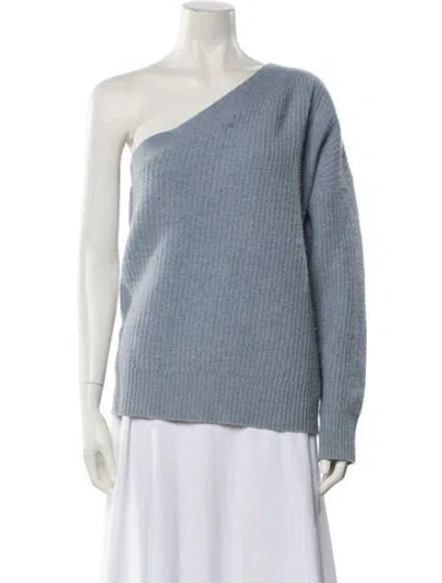 Pre-owned 360cashmere Cashmere One-shoulder Sweater In Blue
