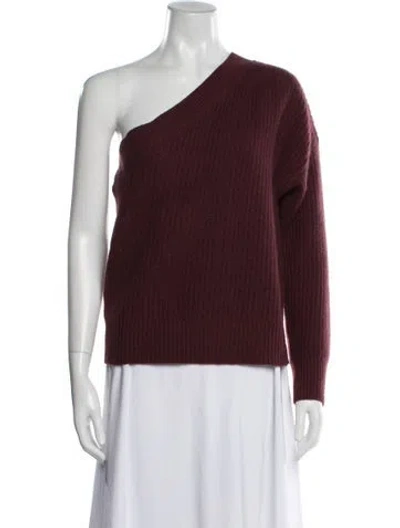 Pre-owned 360cashmere Cashmere One-shoulder Sweater In Red