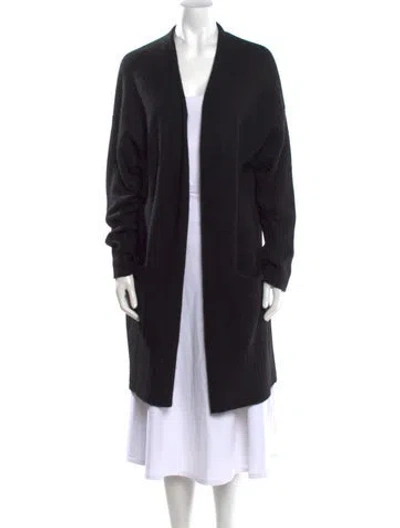 Pre-owned 360cashmere Cashmere Open Front Sweater In Black
