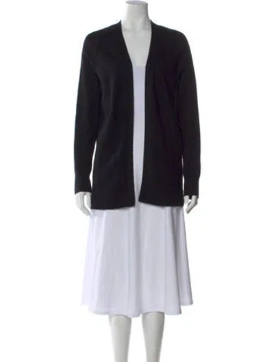 Pre-owned 360cashmere Cashmere Open Front Sweater In Black