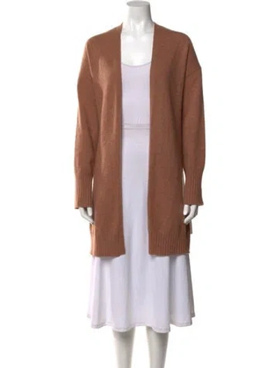 Pre-owned 360cashmere Cashmere Open Front Sweater In Brown