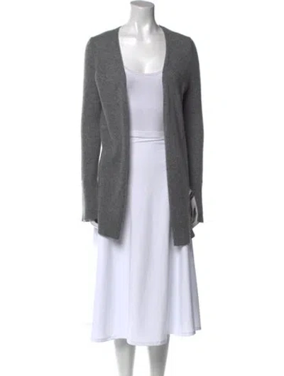Pre-owned 360cashmere Cashmere Open Front Sweater In Gray
