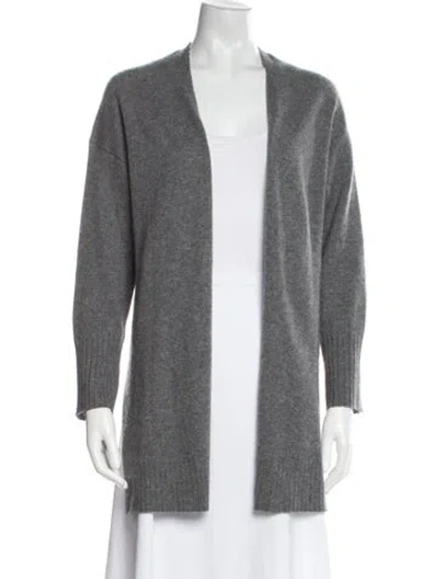 Pre-owned 360cashmere Cashmere Open Front Sweater In Gray