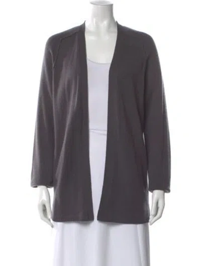 Pre-owned 360cashmere Cashmere Open Front Sweater In Gray