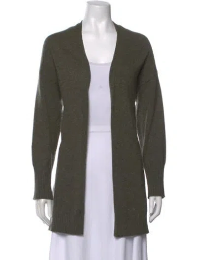 Pre-owned 360cashmere Cashmere Open Front Sweater In Green