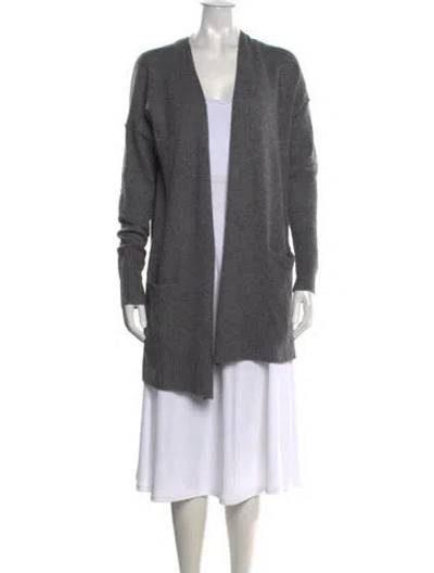 Pre-owned 360cashmere Cashmere Open Front Sweater In Grey