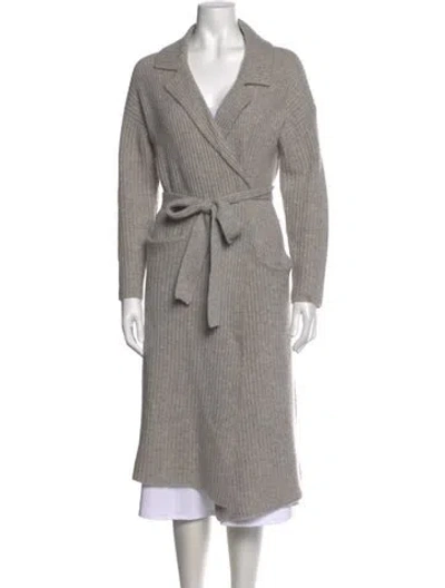Pre-owned 360cashmere Cashmere Open Front Sweater In Grey
