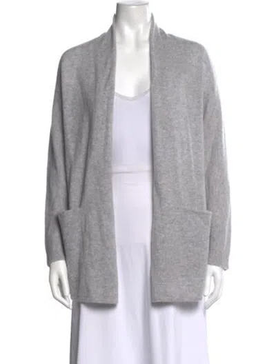 Pre-owned 360cashmere Cashmere Open Front Sweater In Grey