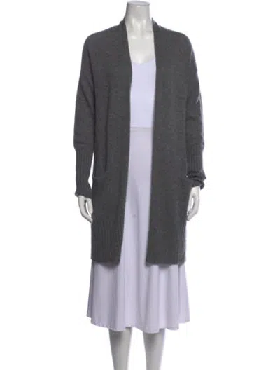 Pre-owned 360cashmere Cashmere Open Front Sweater In Grey