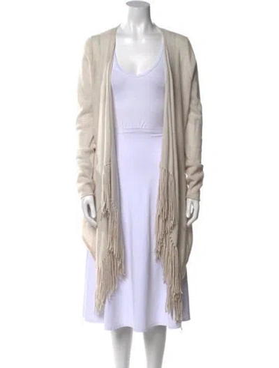 Pre-owned 360cashmere Cashmere Open Front Sweater In Neutral