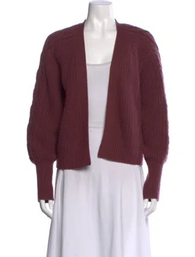 Pre-owned 360cashmere Cashmere Open Front Sweater In Purple