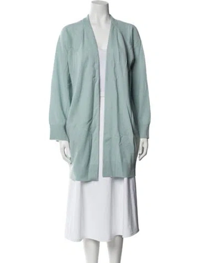 Pre-owned 360cashmere Cashmere Open Front Sweater W/ Tags In Blue