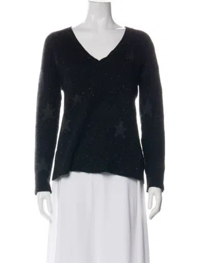 Pre-owned 360cashmere Cashmere Patterned Sweater In Black