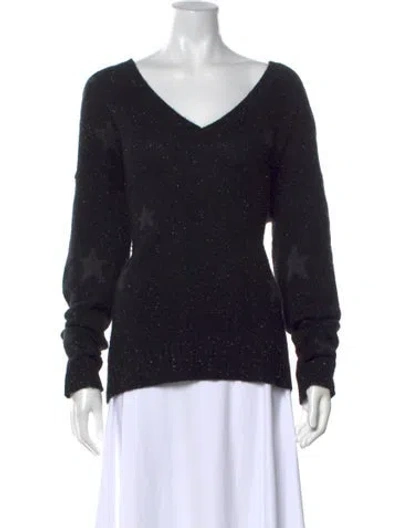 Pre-owned 360cashmere Cashmere Patterned Sweater In Black