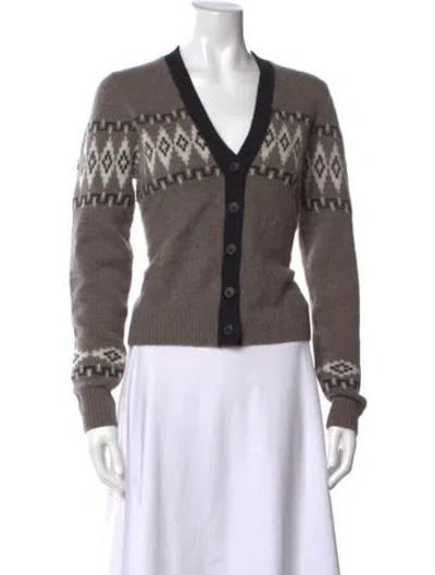Pre-owned 360cashmere Cashmere Patterned Sweater In Grey