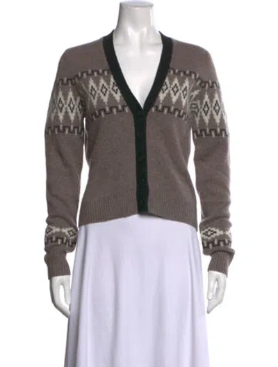 Pre-owned 360cashmere Cashmere Patterned Sweater In Grey