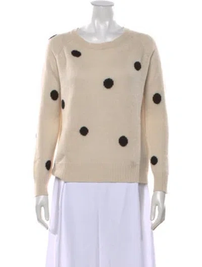 Pre-owned 360cashmere Cashmere Polka Dot Print Sweater In Neutrals