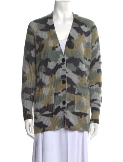 Pre-owned 360cashmere Cashmere Printed Sweater In Gray