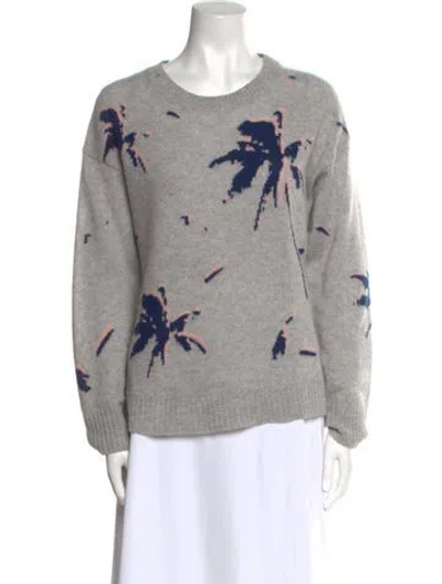 Pre-owned 360cashmere Cashmere Printed Sweater In Gray
