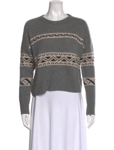 Pre-owned 360cashmere Cashmere Printed Sweater In Gray