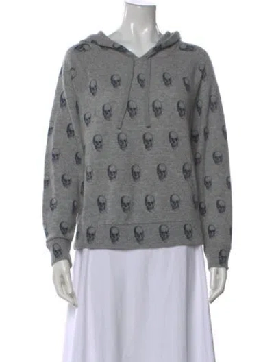 Pre-owned 360cashmere Cashmere Printed Sweater In Gray
