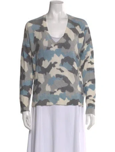 Pre-owned 360cashmere Cashmere Printed Sweater In Neutral
