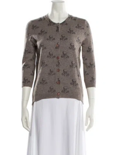 Pre-owned 360cashmere Cashmere Printed Sweater In Neutral
