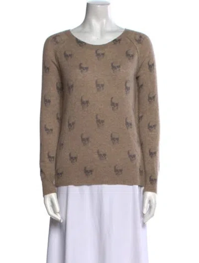 Pre-owned 360cashmere Cashmere Printed Sweater In Neutral