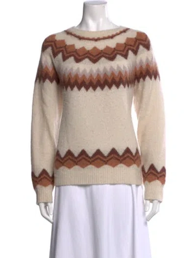 Pre-owned 360cashmere Cashmere Printed Sweater In Neutral