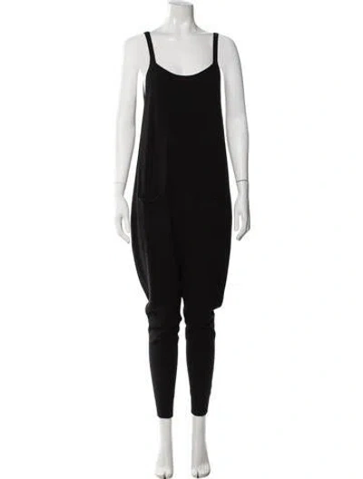Pre-owned 360cashmere Cashmere Scoop Neck Jumpsuit In Black
