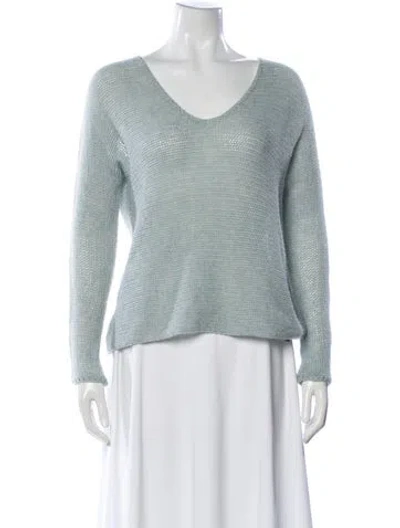 Pre-owned 360cashmere Cashmere Scoop Neck Sweater In Blue