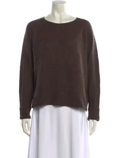 Pre-owned 360cashmere Cashmere Scoop Neck Sweater In Brown