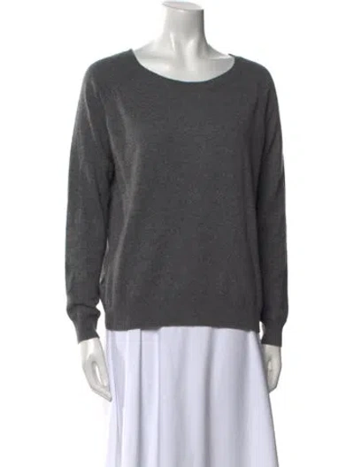 Pre-owned 360cashmere Cashmere Scoop Neck Sweater In Gray