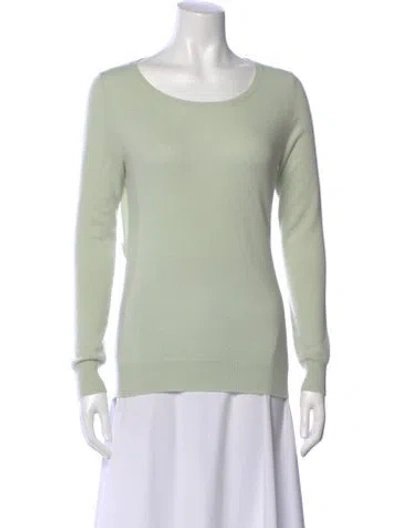 Pre-owned 360cashmere Cashmere Scoop Neck Sweater In Green