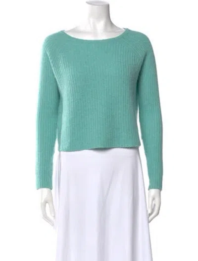 Pre-owned 360cashmere Cashmere Scoop Neck Sweater In Green
