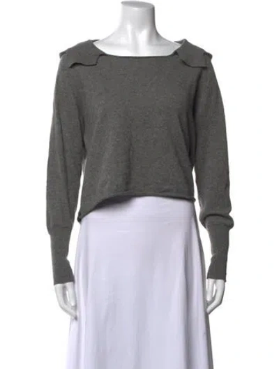 Pre-owned 360cashmere Cashmere Scoop Neck Sweater In Grey