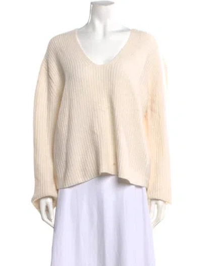 Pre-owned 360cashmere Cashmere Scoop Neck Sweater In Neutral