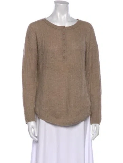 Pre-owned 360cashmere Cashmere Scoop Neck Sweater In Neutral
